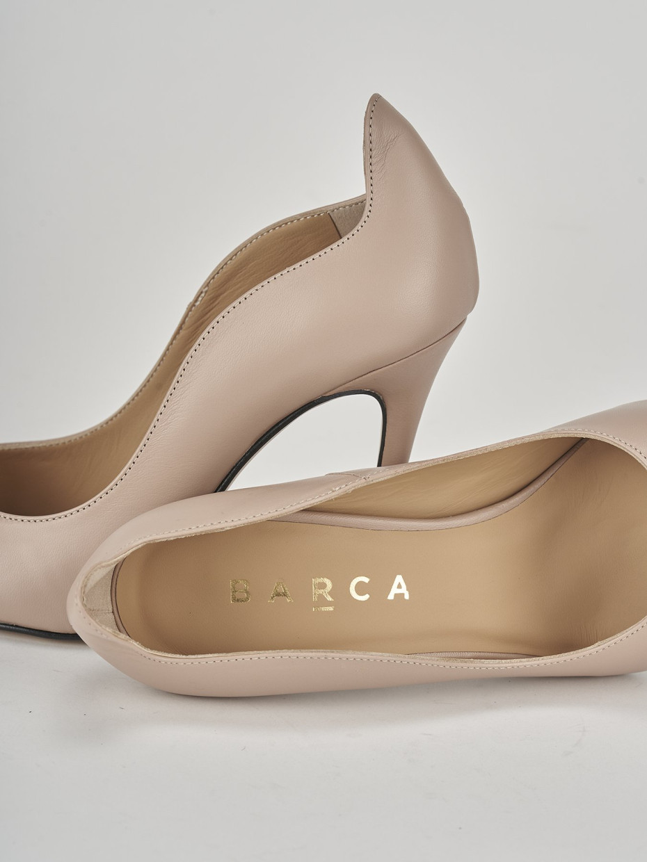 Décolleté tacco 10cm pelle rosa