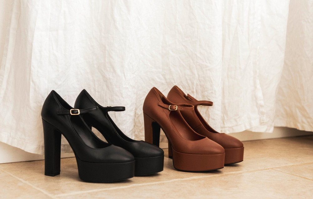 Pumps heel 13 cm brown leather