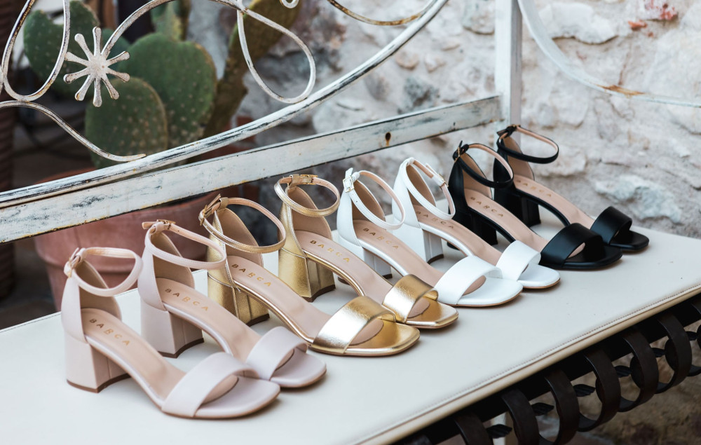 Sandalias de tacón alto tacón 6 cm blanco cuero