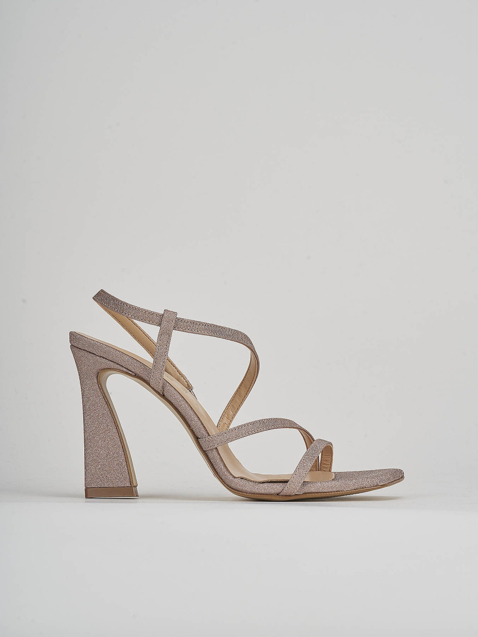 Sandali tacco 9cm glitter rosa