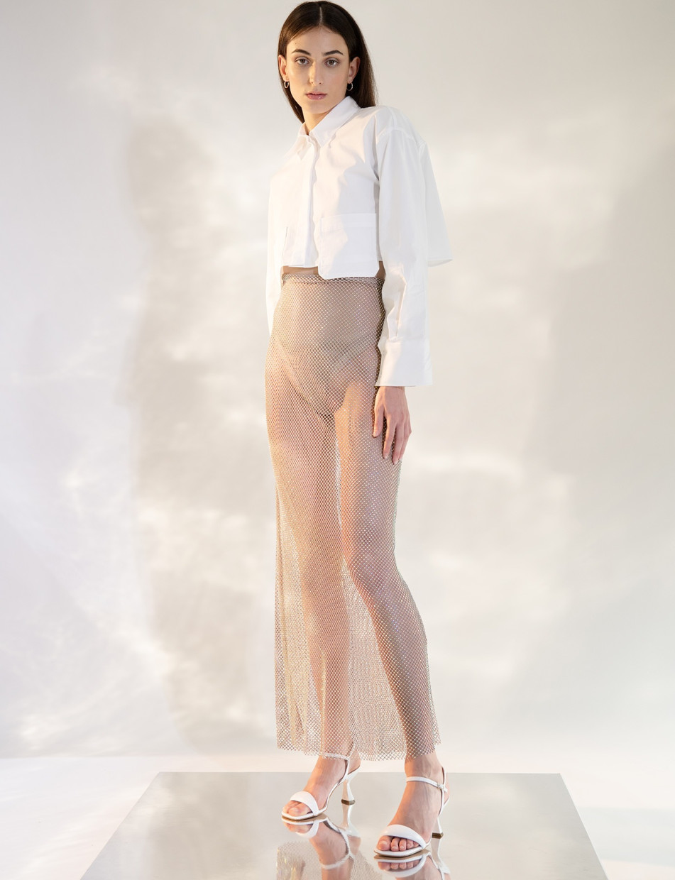 Sandalias de tacón alto tacón 6 cm blanco cuero