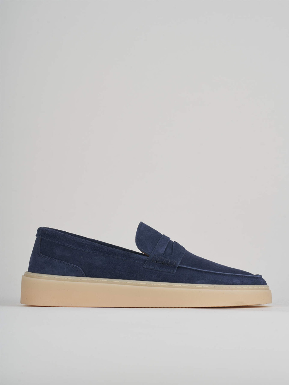 Mocasines azul ante