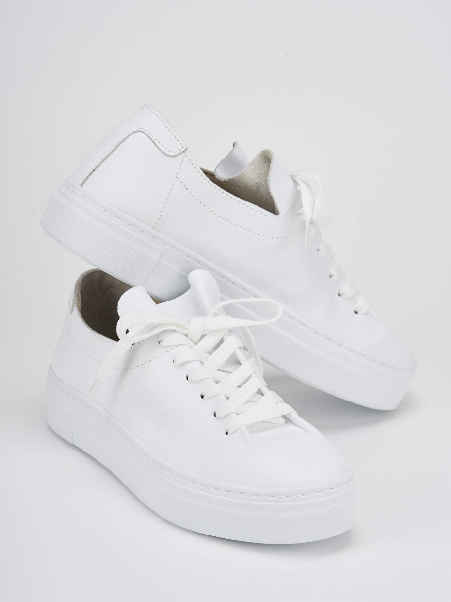 Zapatillas deportivas blanco cuero