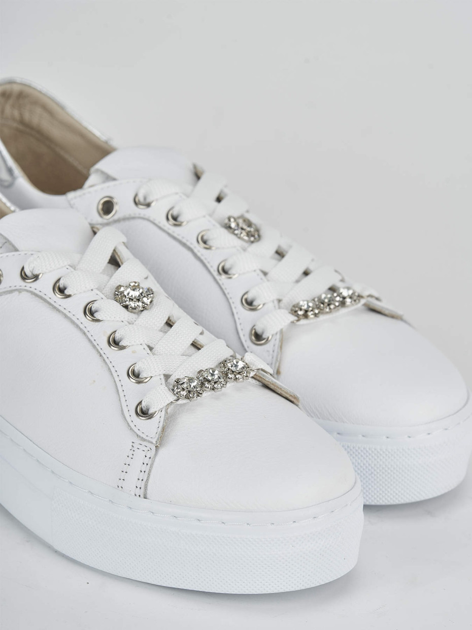 Sneakers silver leather