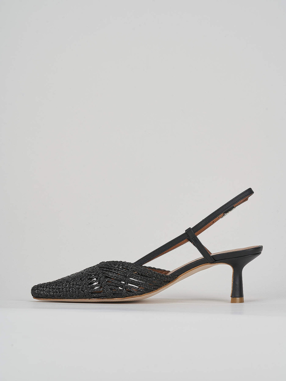 Pumps heel 5 cm black leather