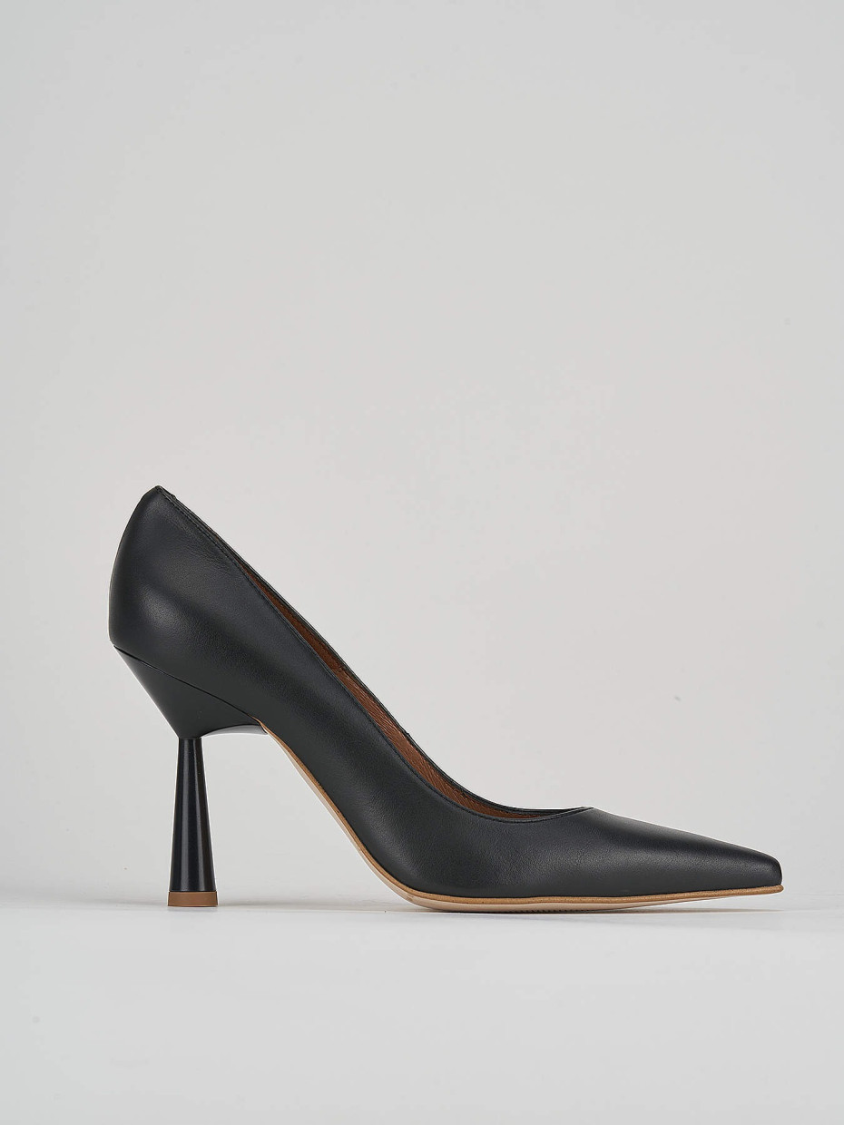 Pumps heel 9 cm black leather