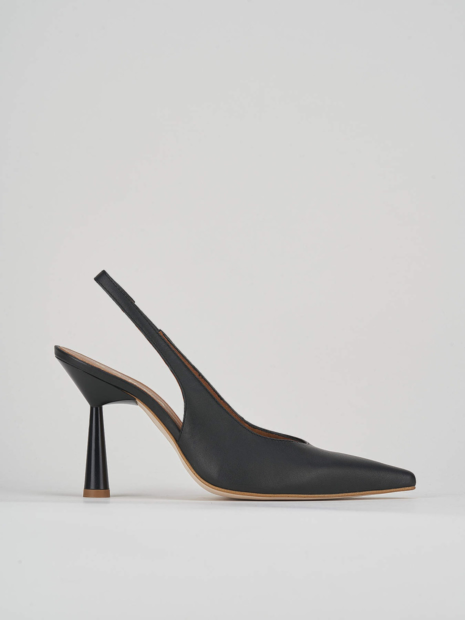 Pumps heel 9 cm black leather