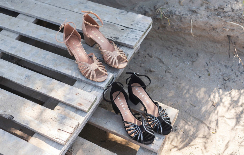 Sandalias de tacón alto tacón 6 cm negro ante