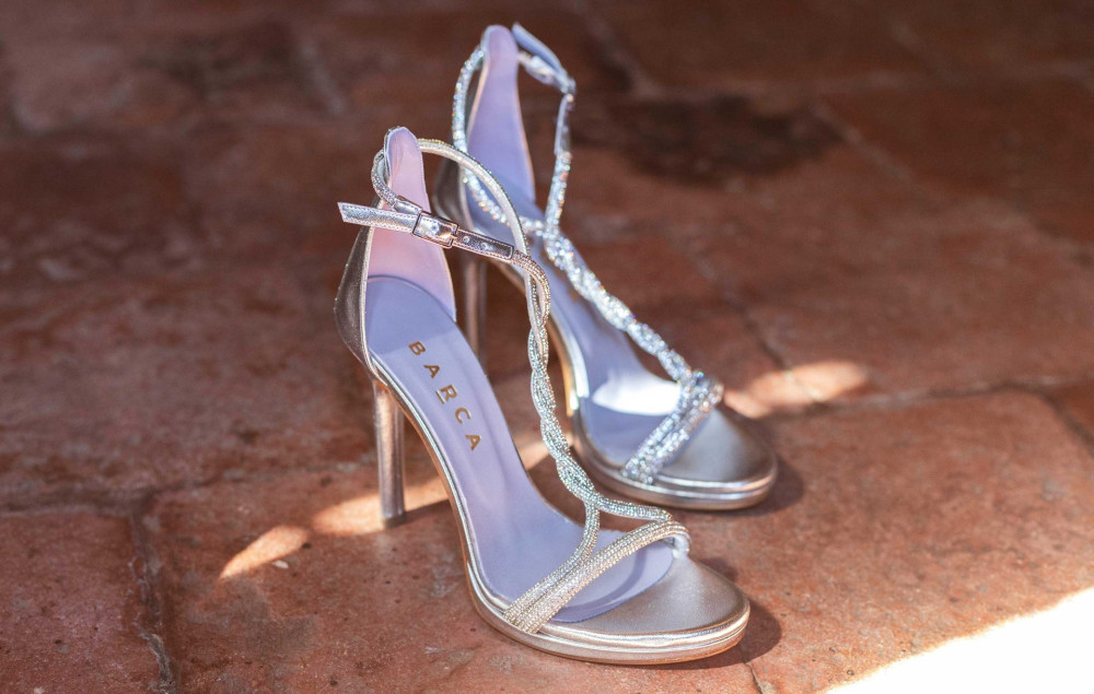 Sandalias de tacón alto tacón 9 cm plata cuero