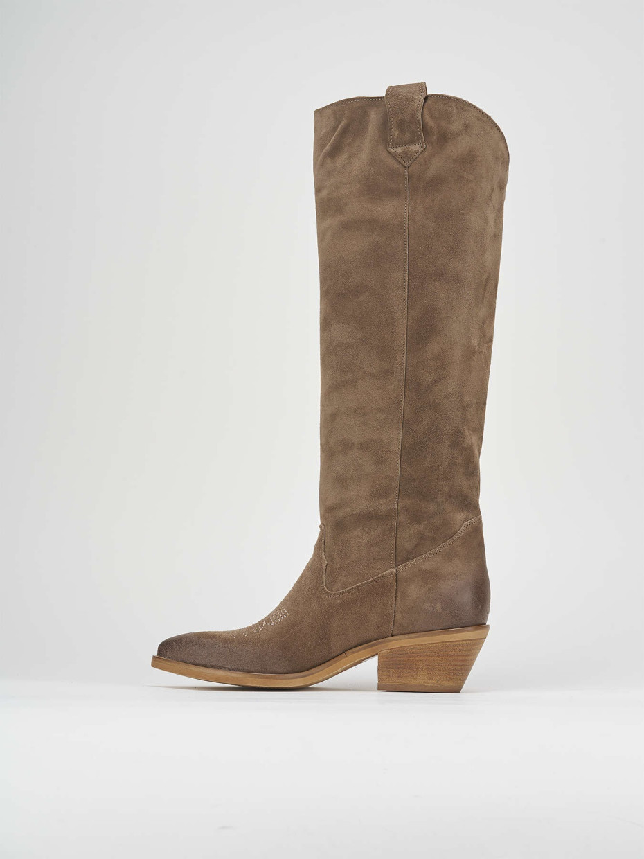Outlet - mujer tacón 4 cm beis ante