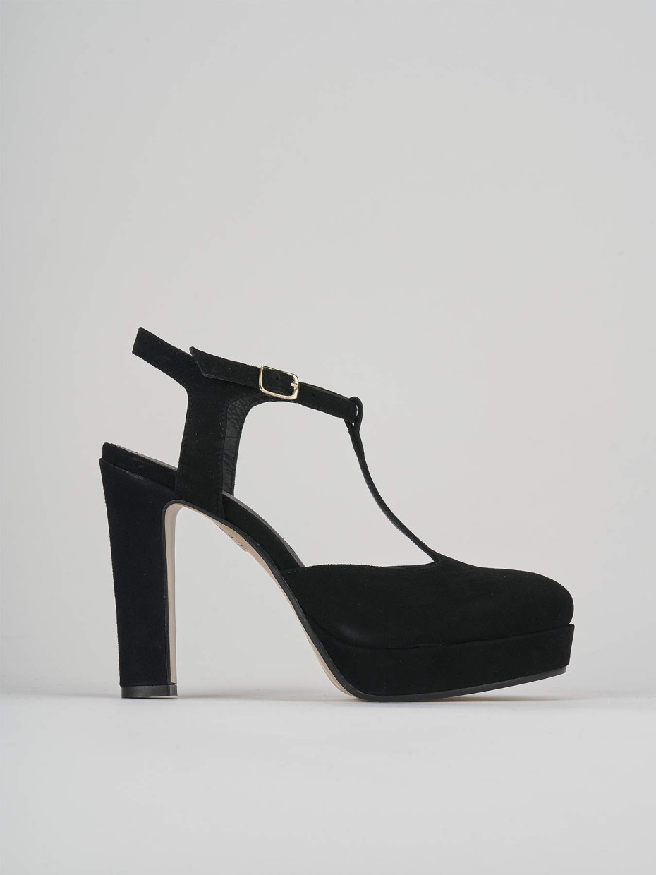 Zapatos de salón tacón 11 cm negro ante