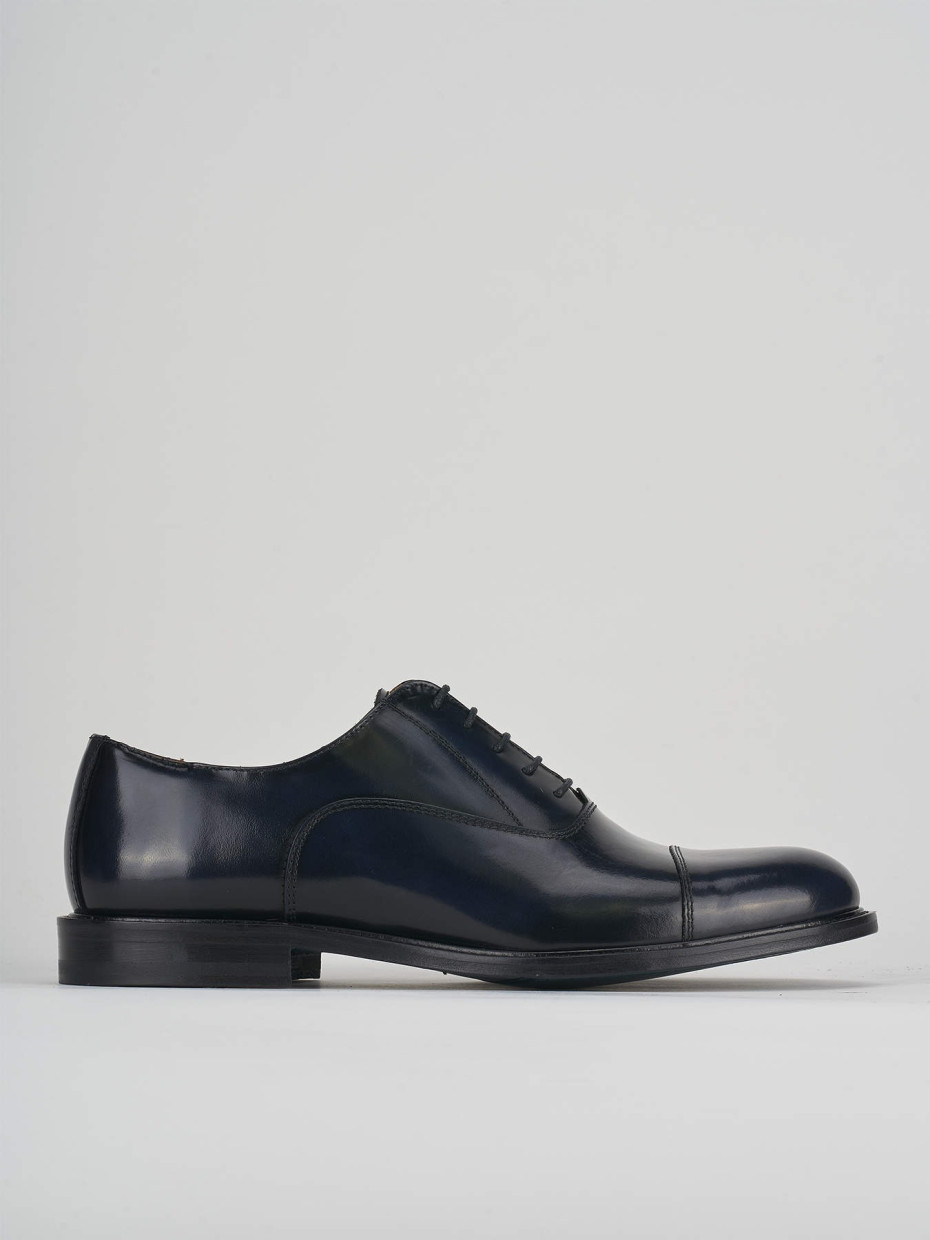 Zapatos de cordones azul cuero