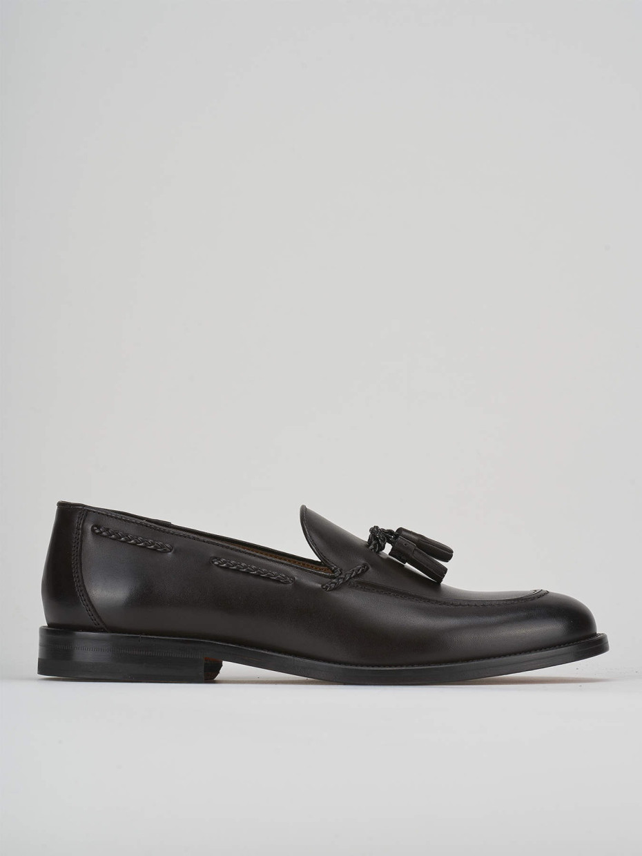 Mocasines marrón oscuro cuero
