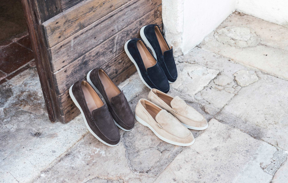 Mocasines tacón 1 cm beis ante