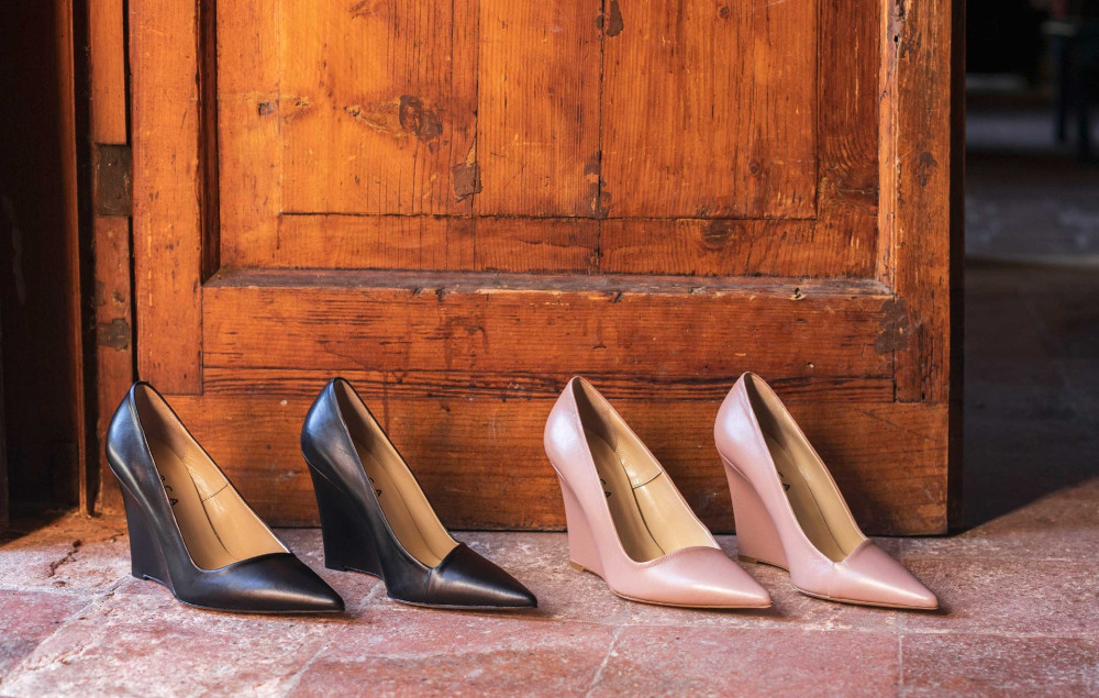 Zapatos de salón tacón 11 cm negro cuero