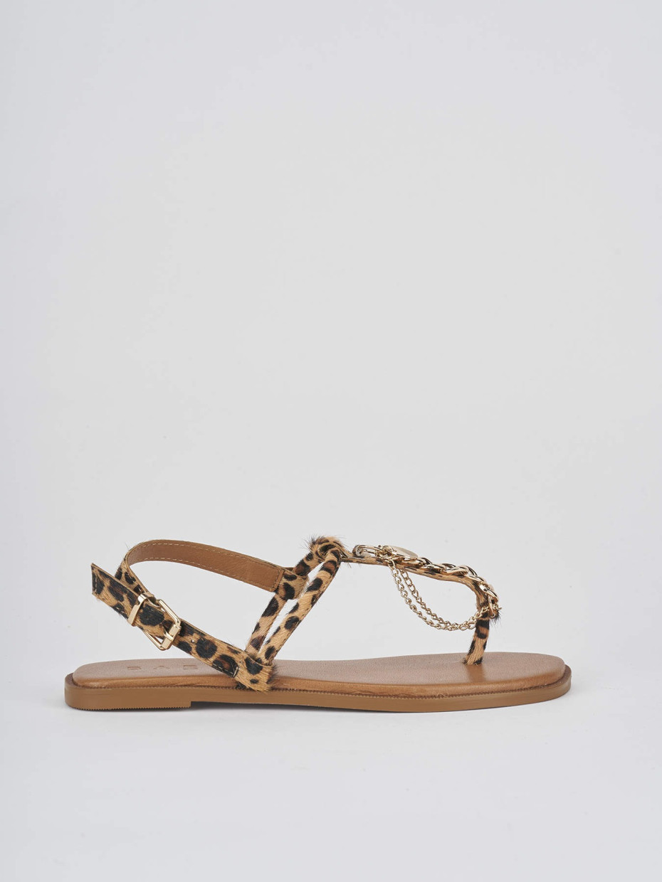 Sandali tacco 1cm cavallino multicolor