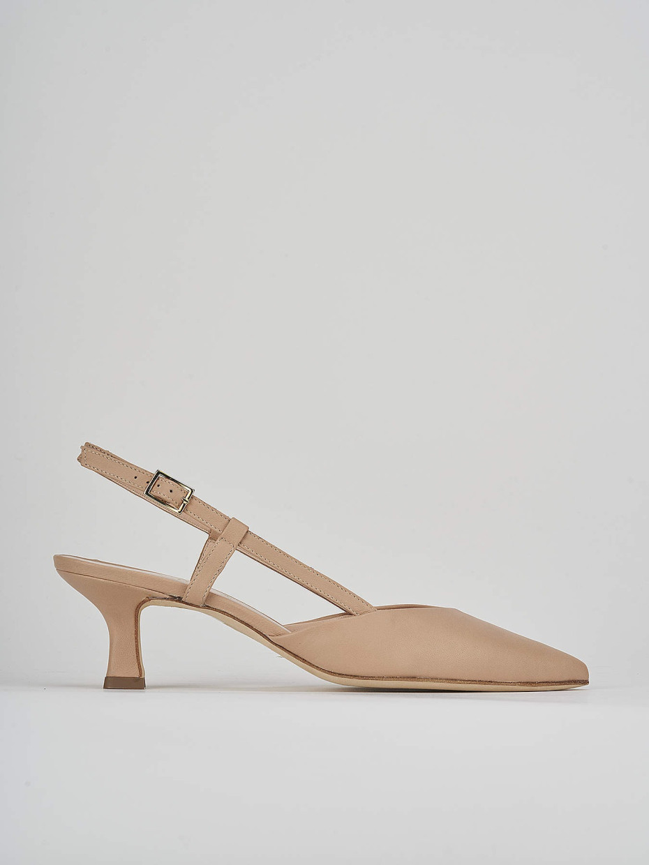 Pumps heel 5 cm pink leather