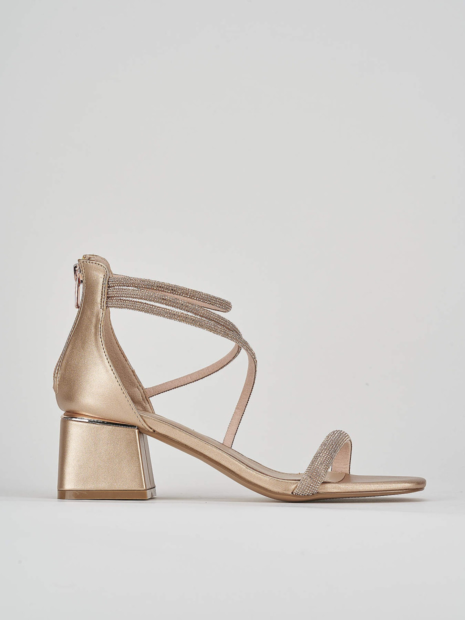 Sandali tacco 5cm pelle rosa