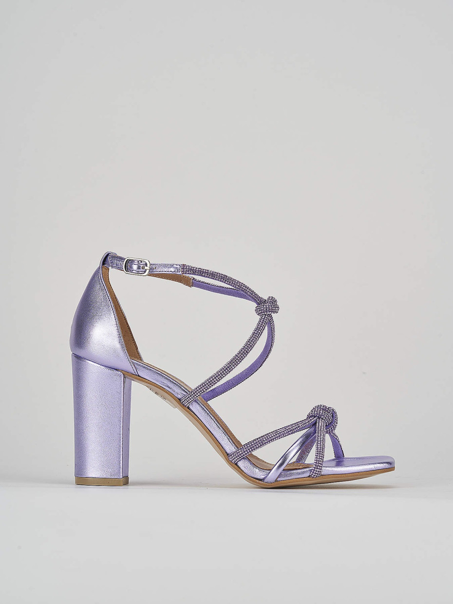 Sandali tacco 9 cm rosa pelle