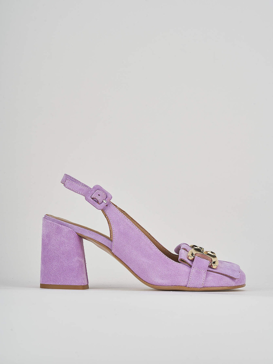 Pumps heel 7 cm pink suede