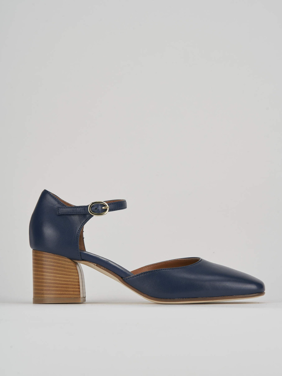 Pumps heel 7 cm blu leather