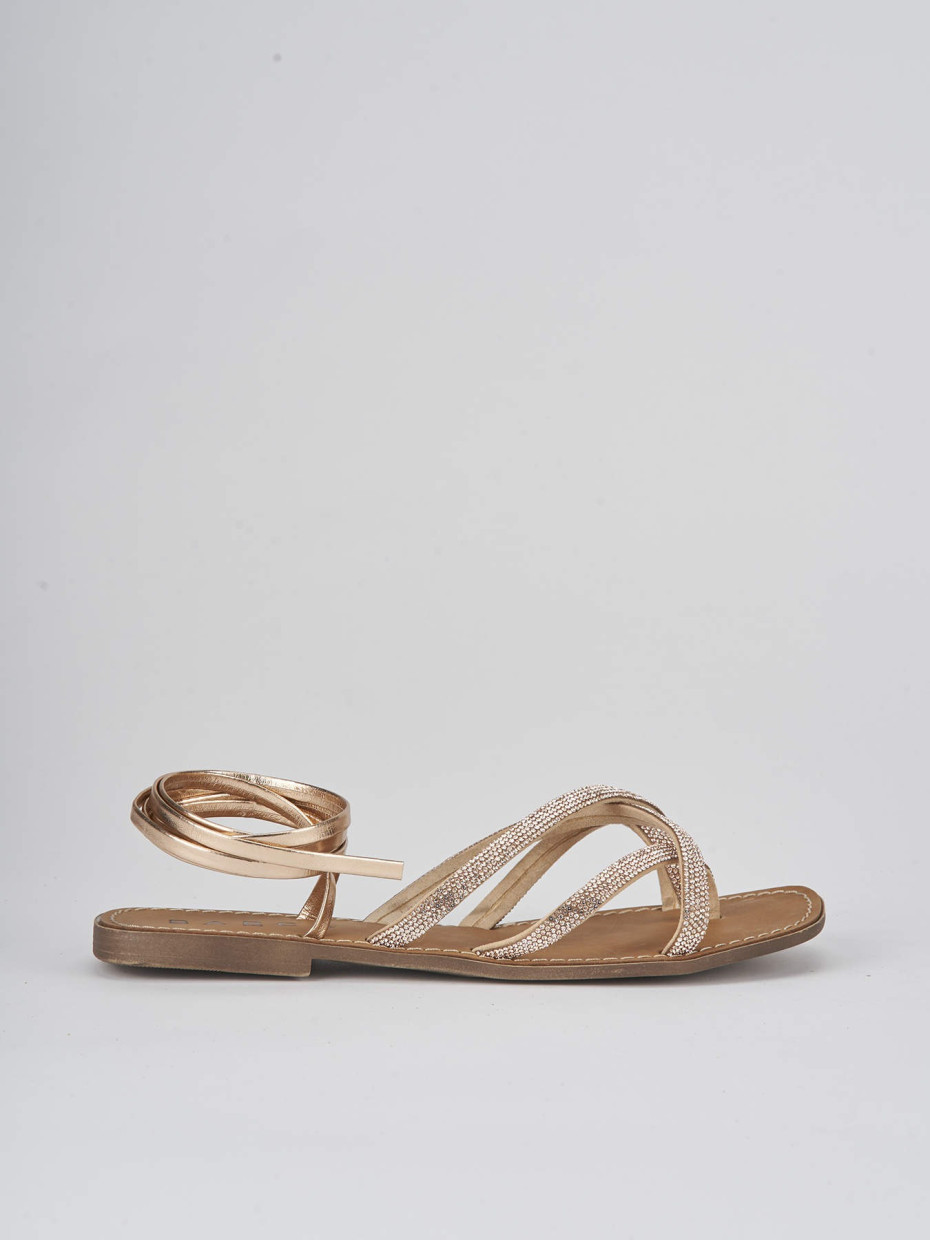 Sandali tacco 1cm pelle rosa