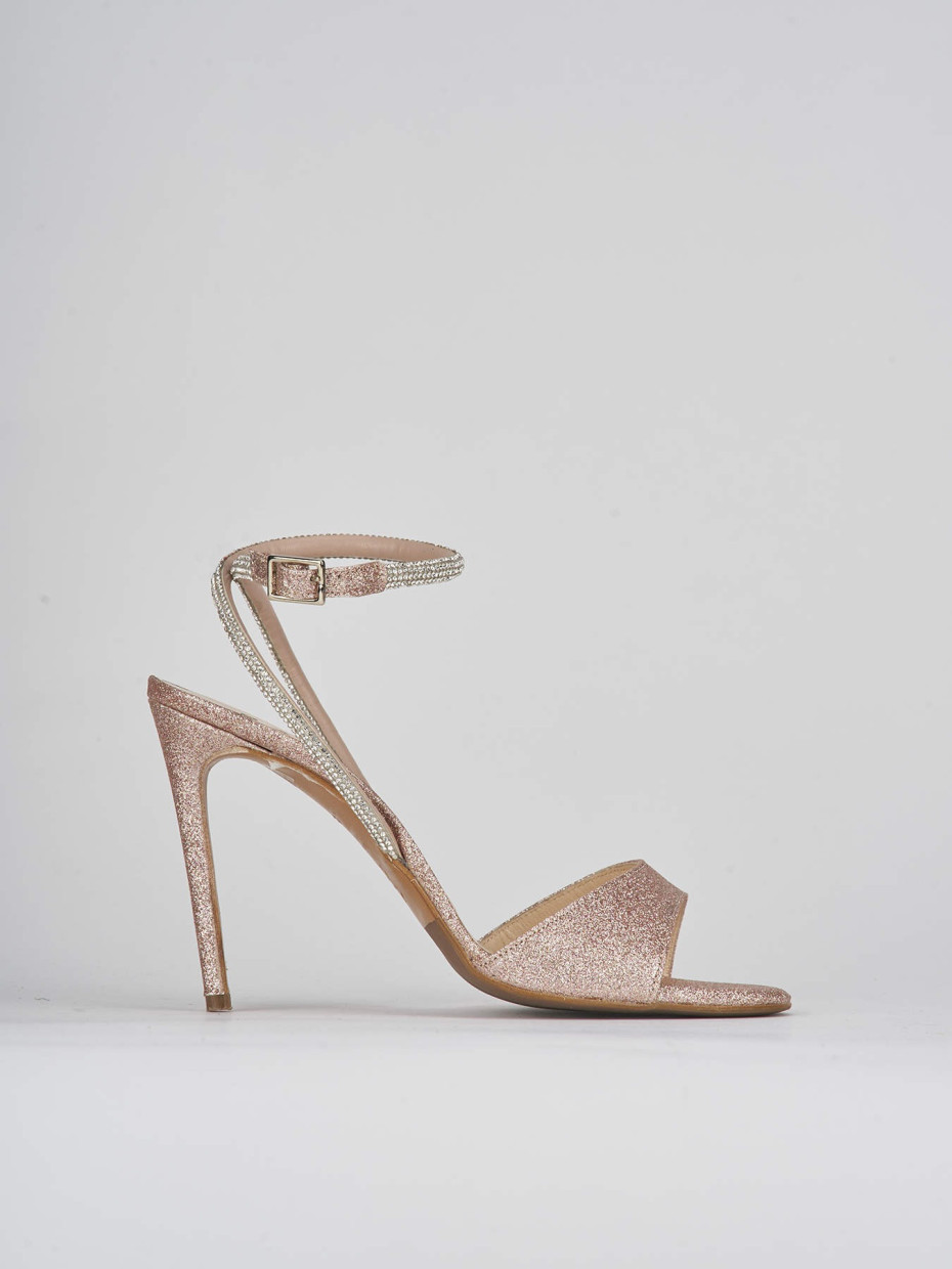 High heel sandals heel 11 cm pink leather