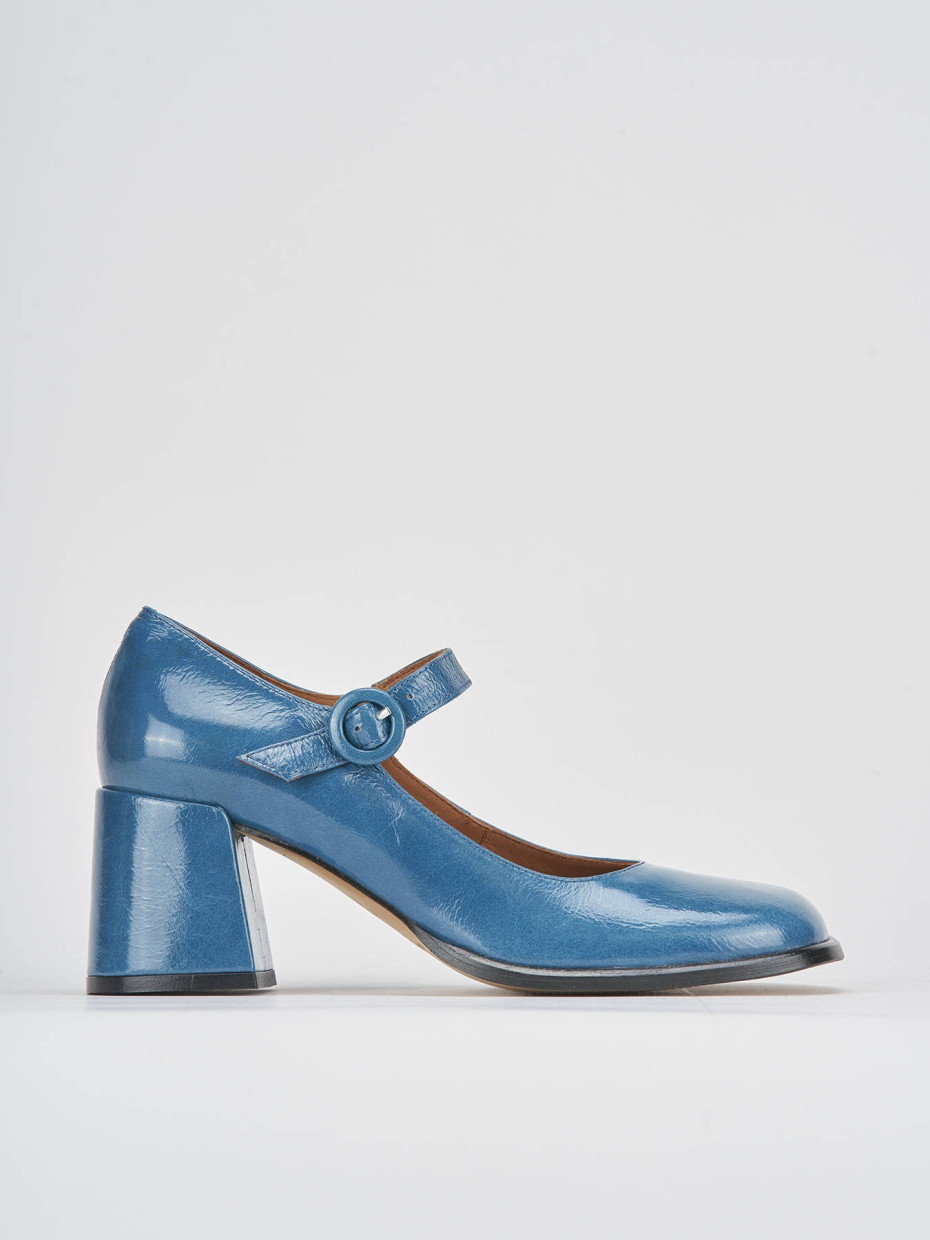 Pumps heel 8 cm blu patent