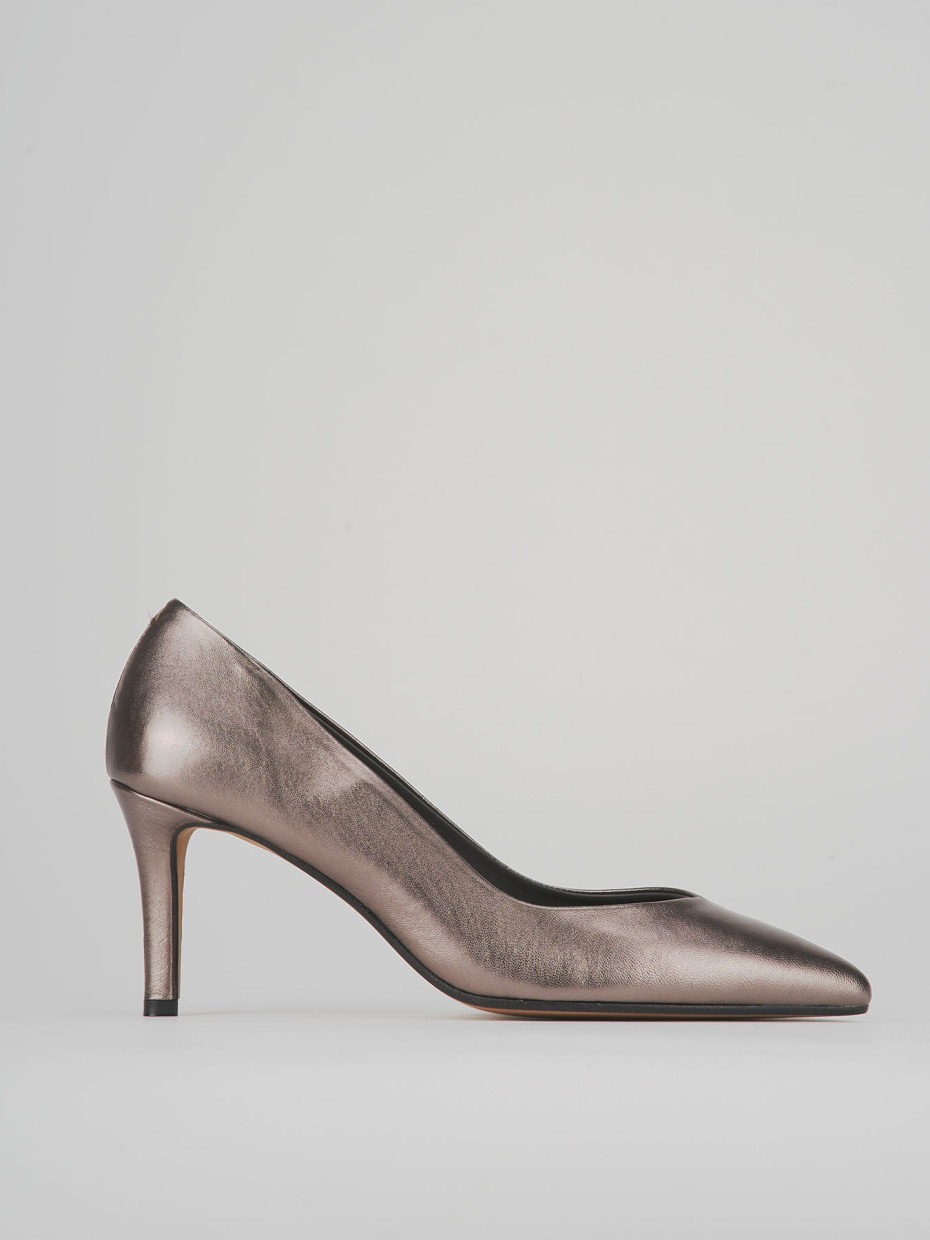 Décolleté tacco 7cm pelle beige