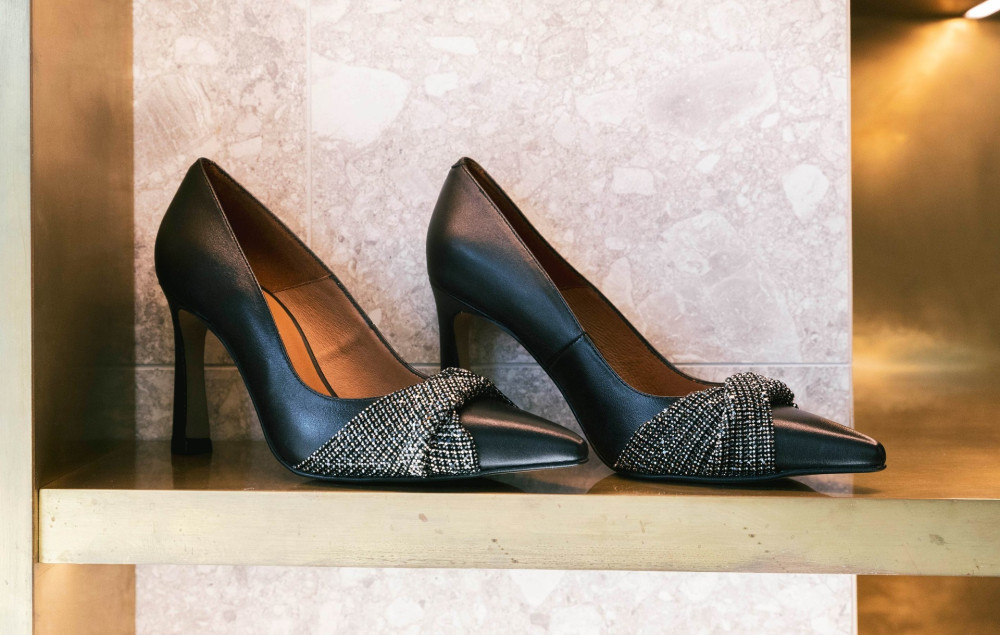 Pumps heel 9 cm black leather