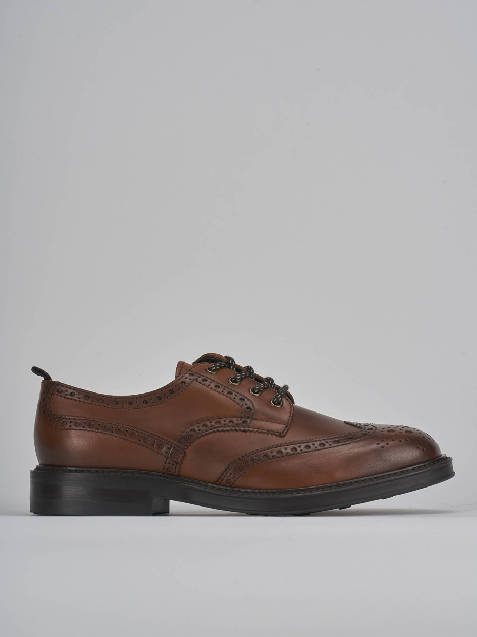 Zapatos de cordones marrón cuero