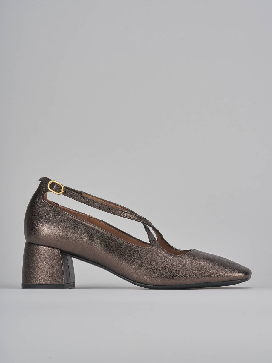 Décolleté tacco 5cm pelle testa