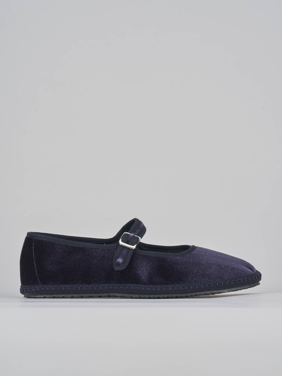 Bailarinas tacón 1 cm morado terciopelo