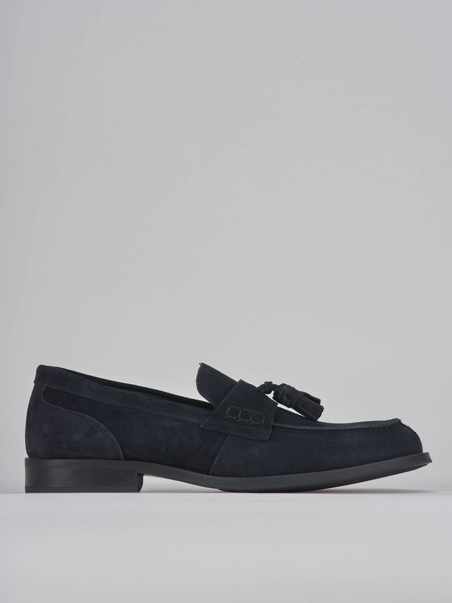 Mocasines azul ante