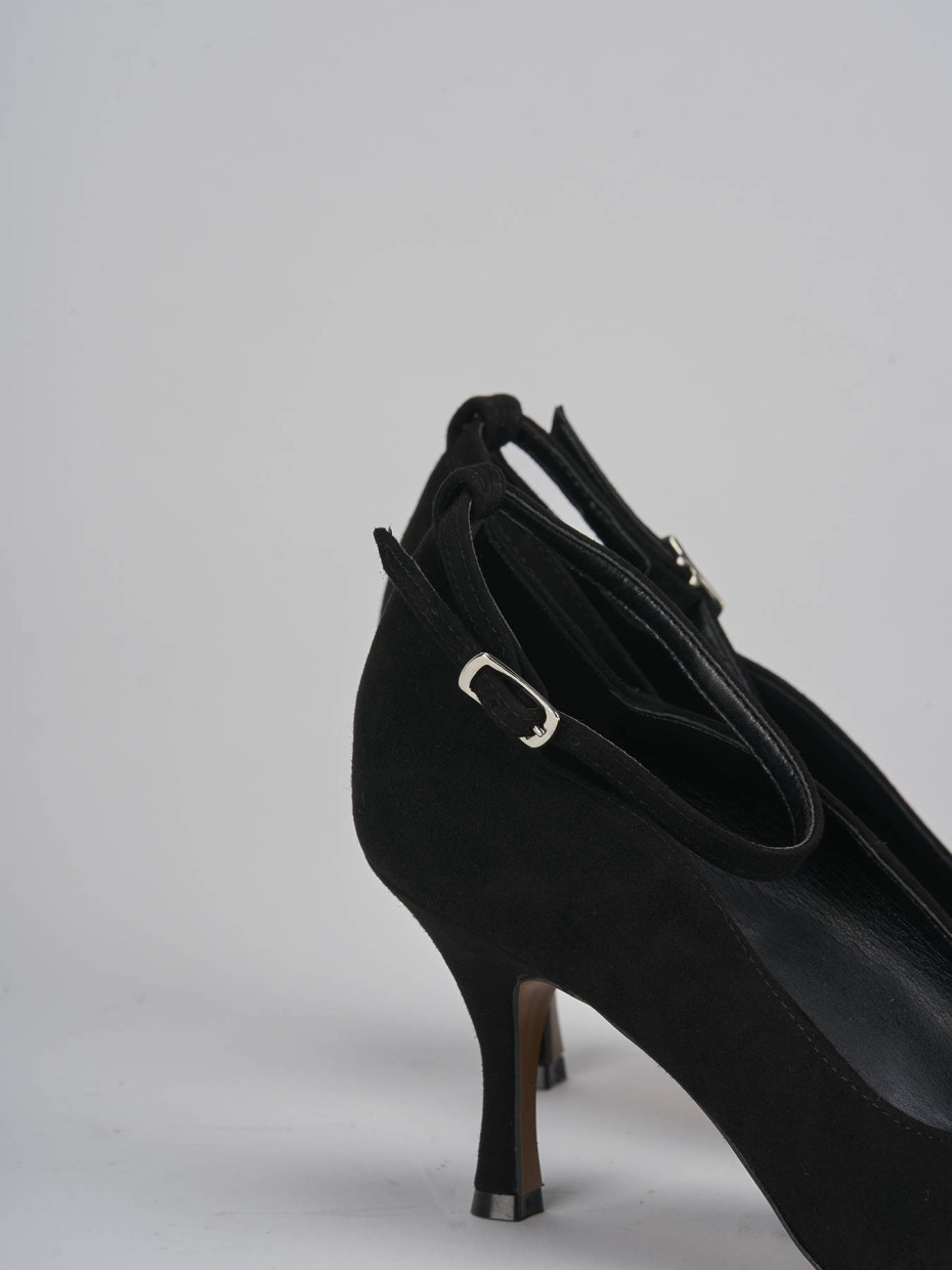 Pumps heel 7 cm black suede