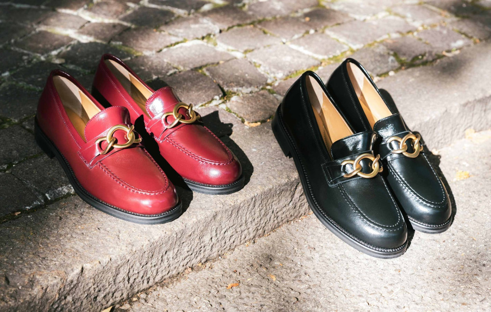 Mocasines tacón 2 cm negro charol
