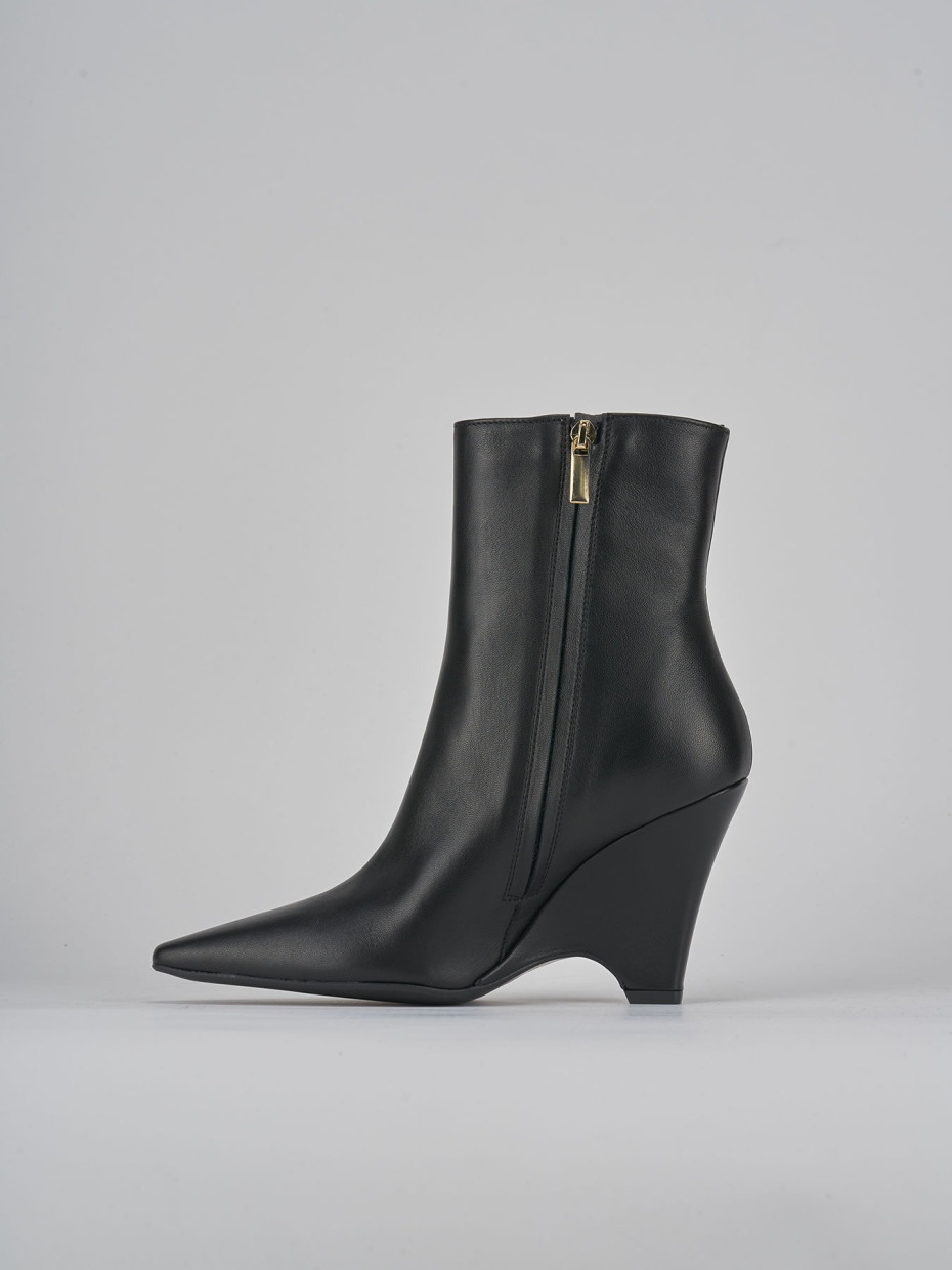 Stivaletti tacco 9cm pelle nero