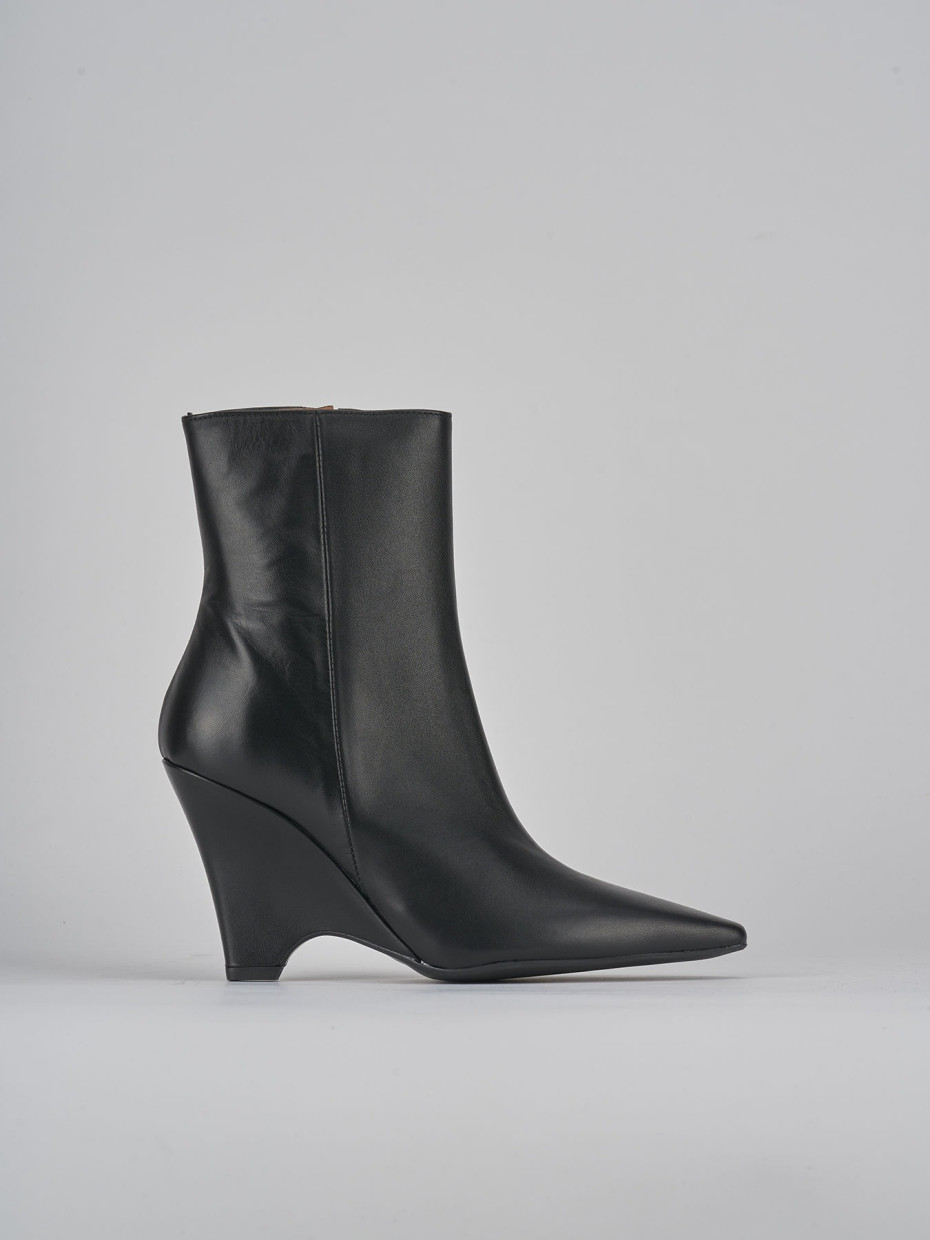 Stivaletti tacco 9cm pelle nero