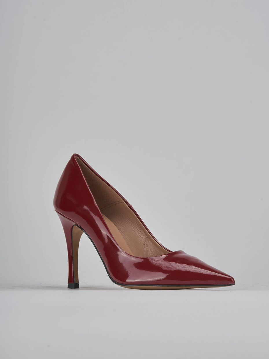 Pumps heel 9 cm bordeaux patent