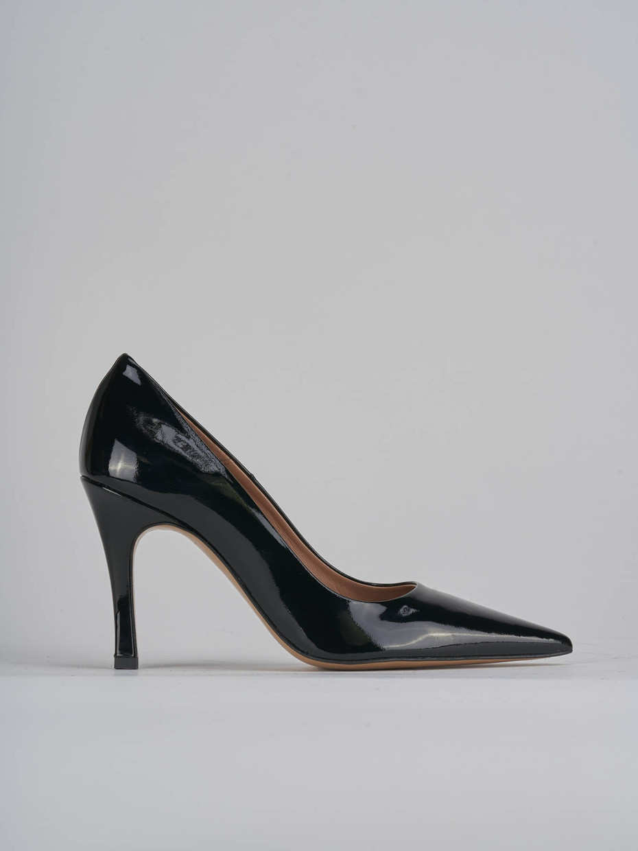Zapatos de salón tacón 9 cm negro charol