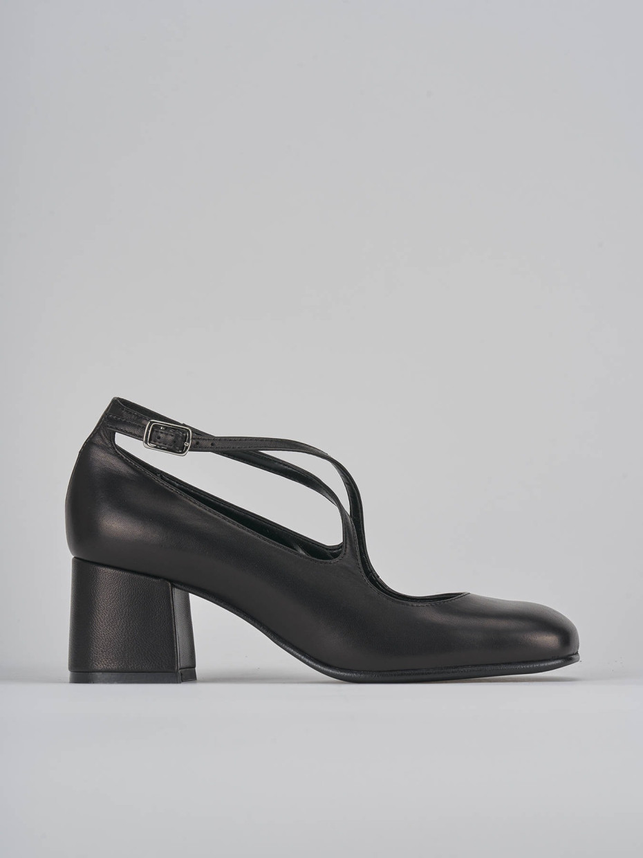 Décolleté tacco 5cm pelle nero