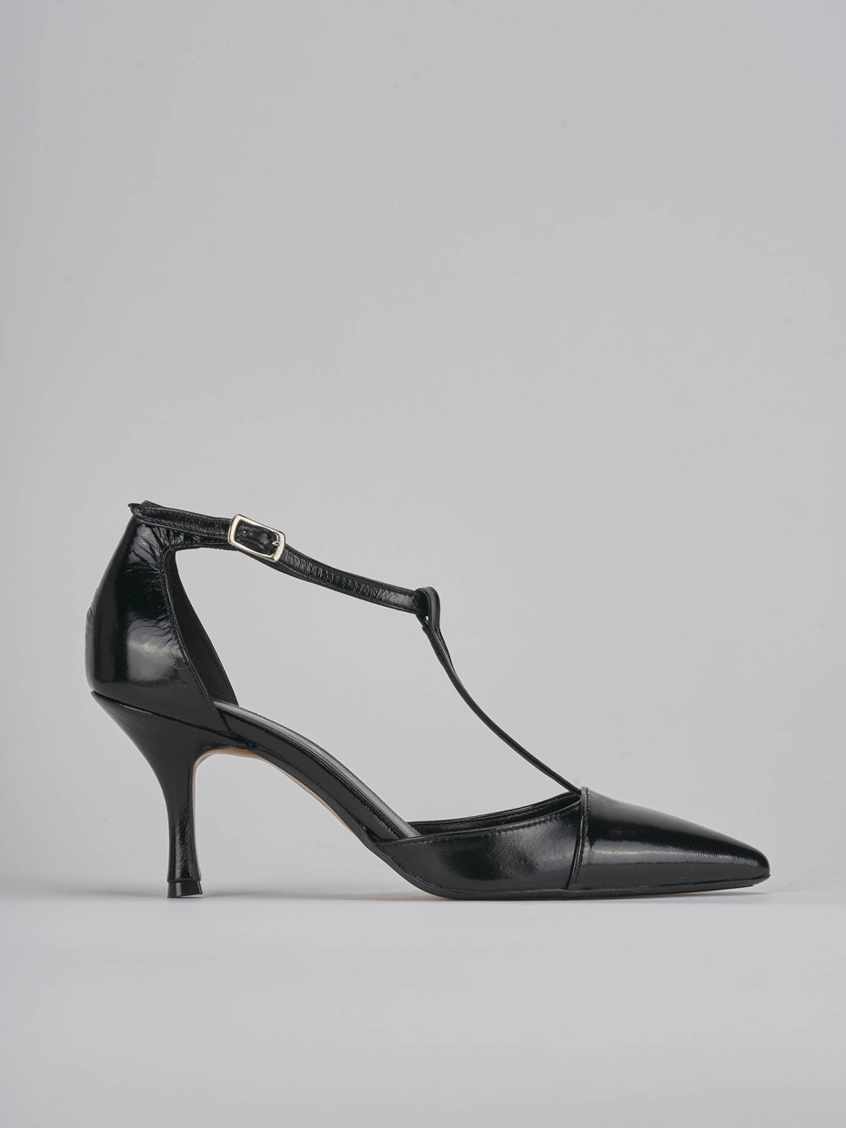 Zapatos de salón tacón 7 cm negro charol