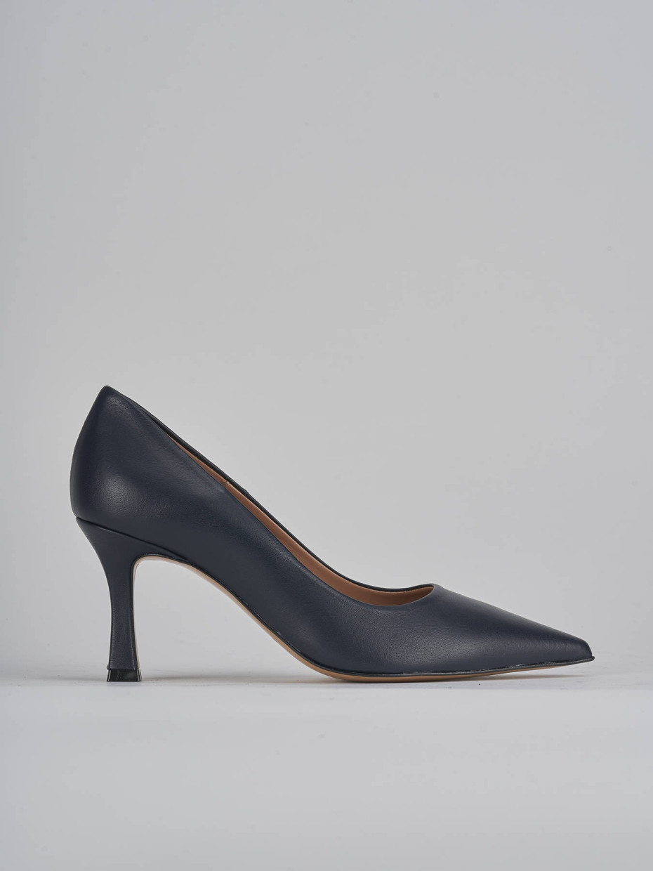 Pumps heel 8 cm blu leather