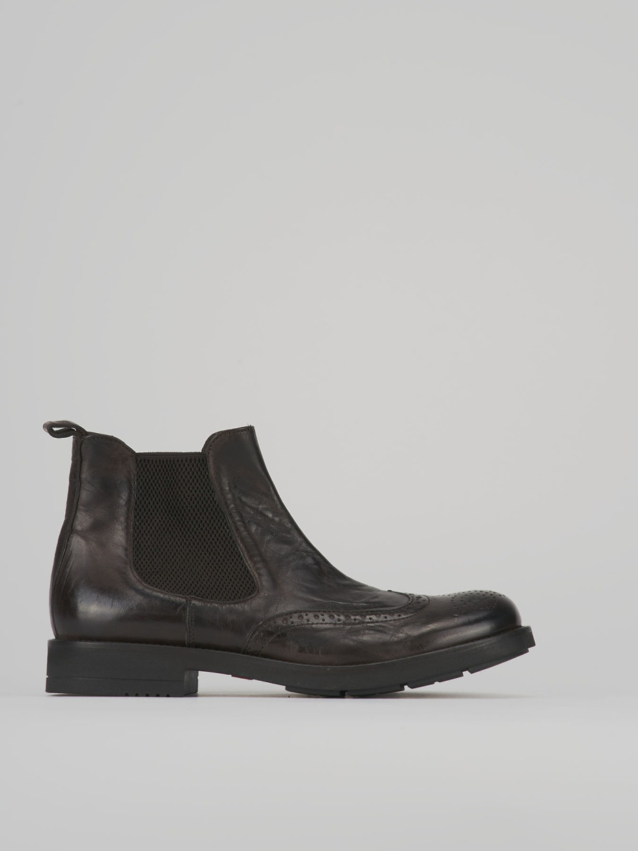 Botines marrón oscuro cuero