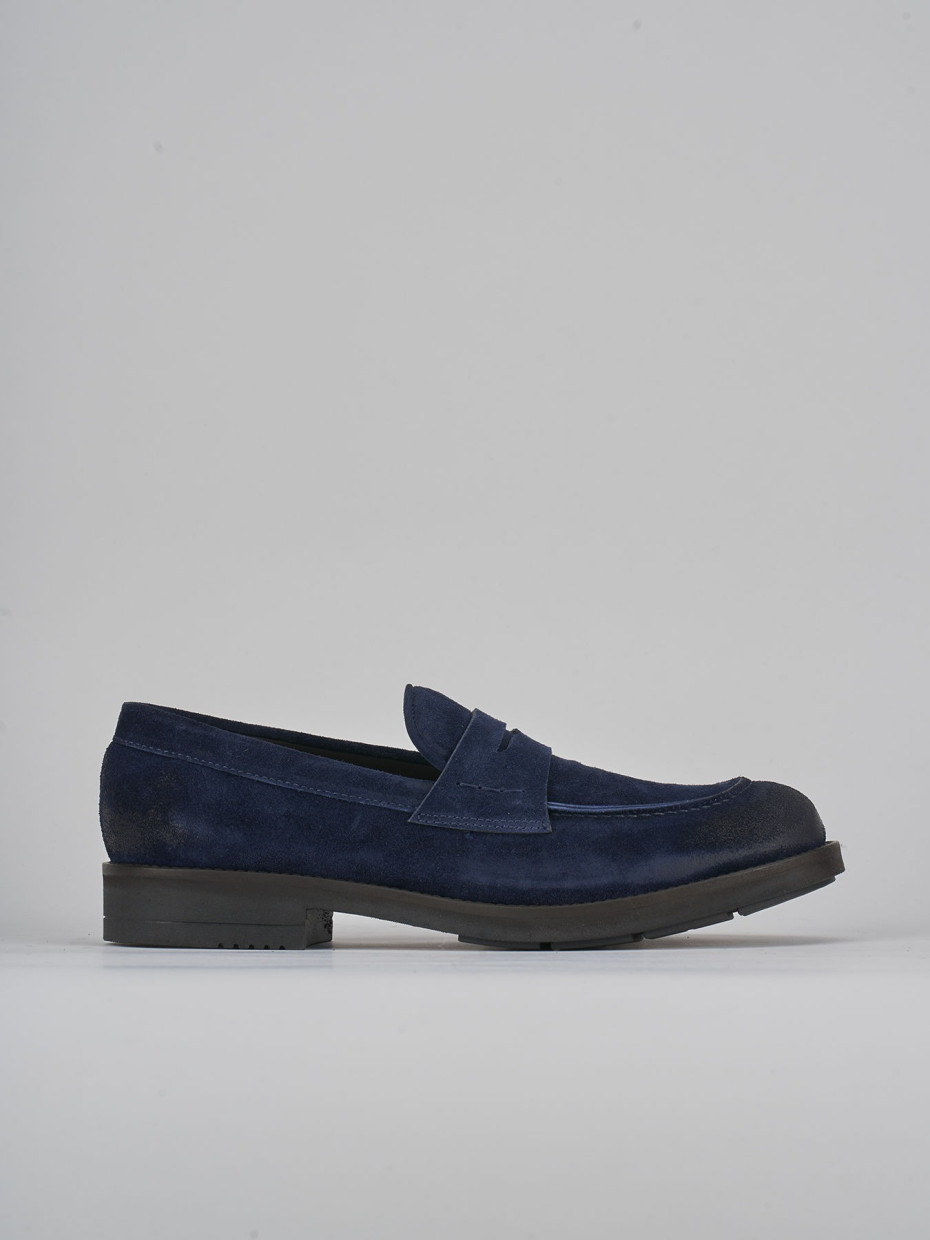Mocasines azul ante