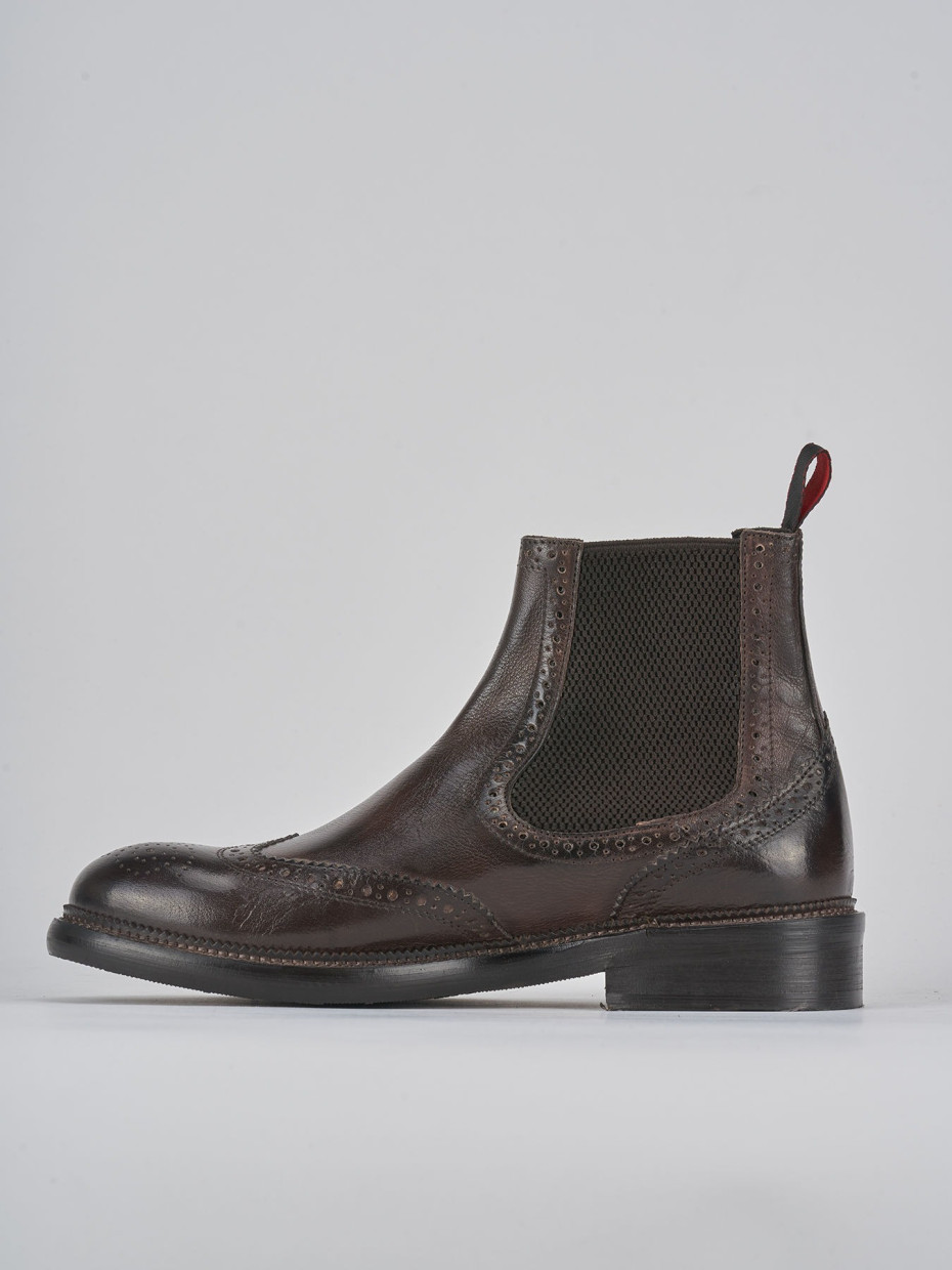 Botines bronce cuero
