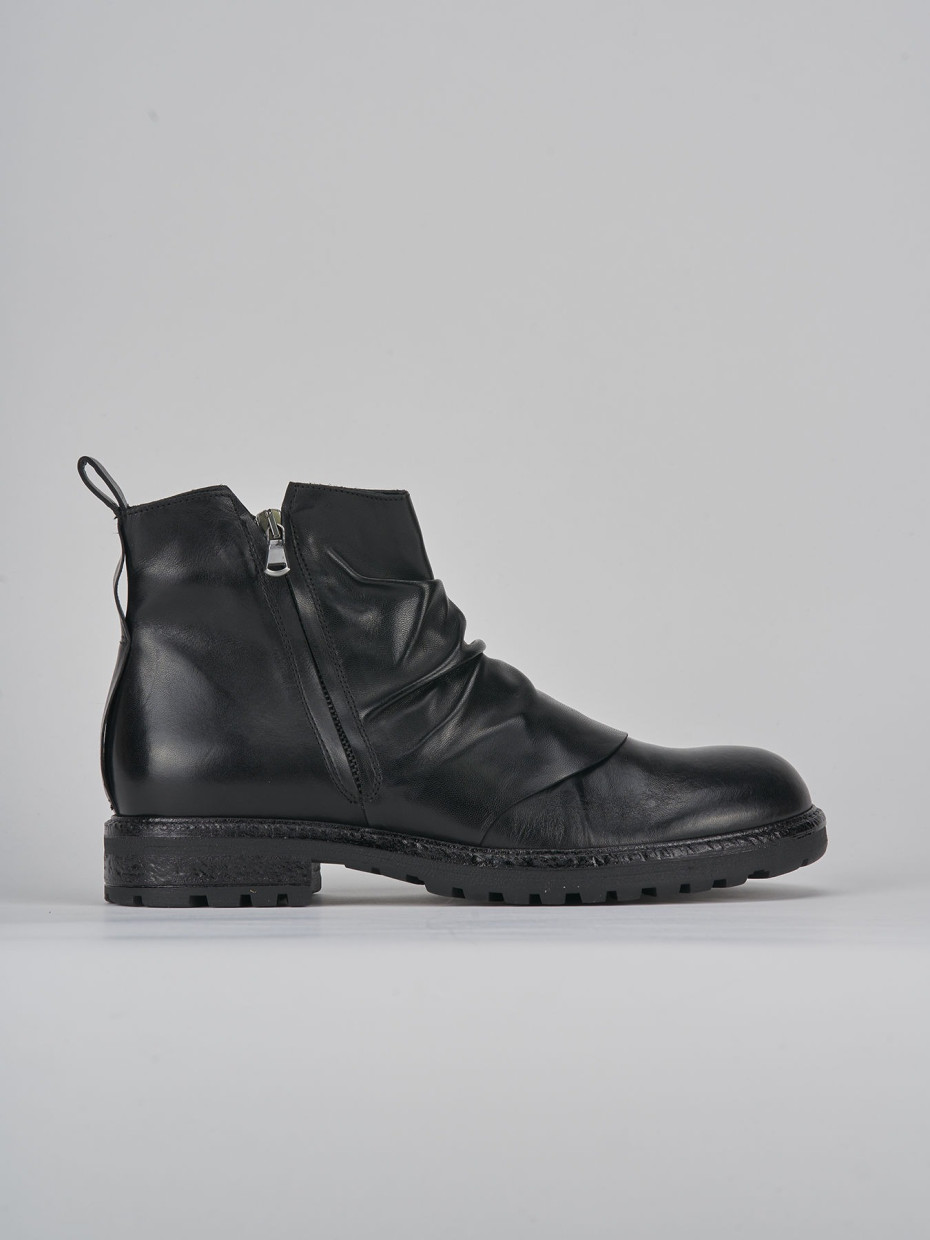 Botines negro cuero