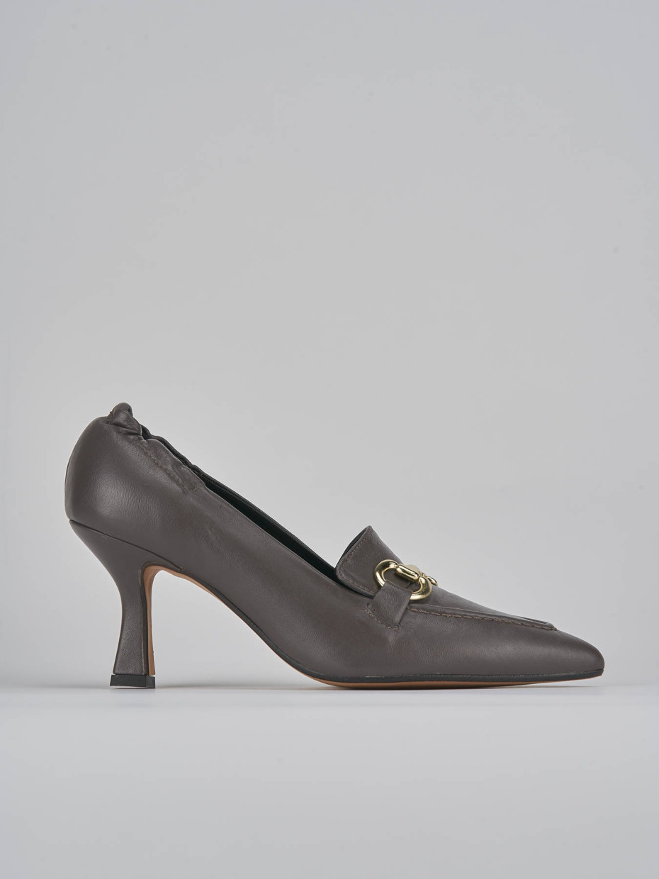 Pumps heel 7 cm beige leather