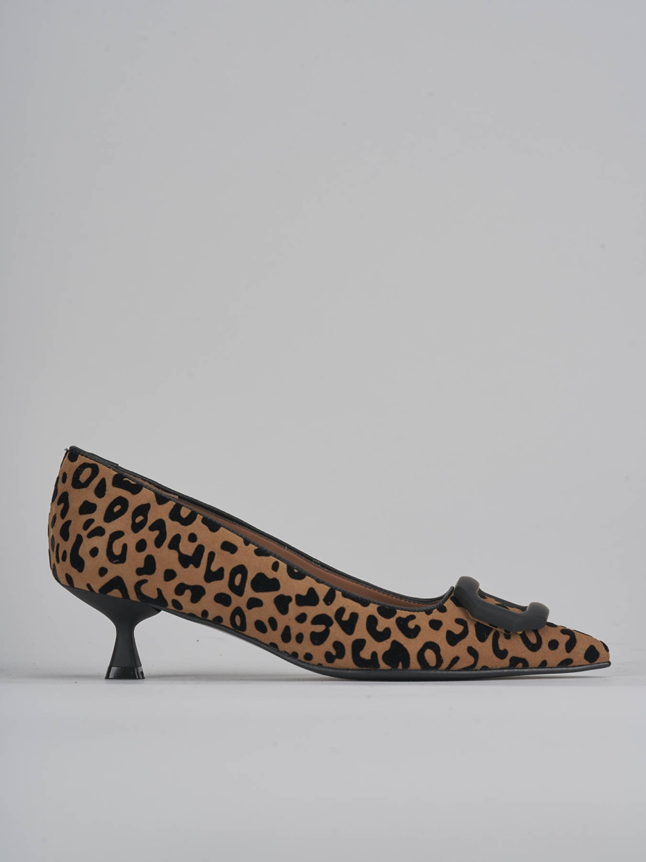 Pumps heel 5 cm multicolor suede