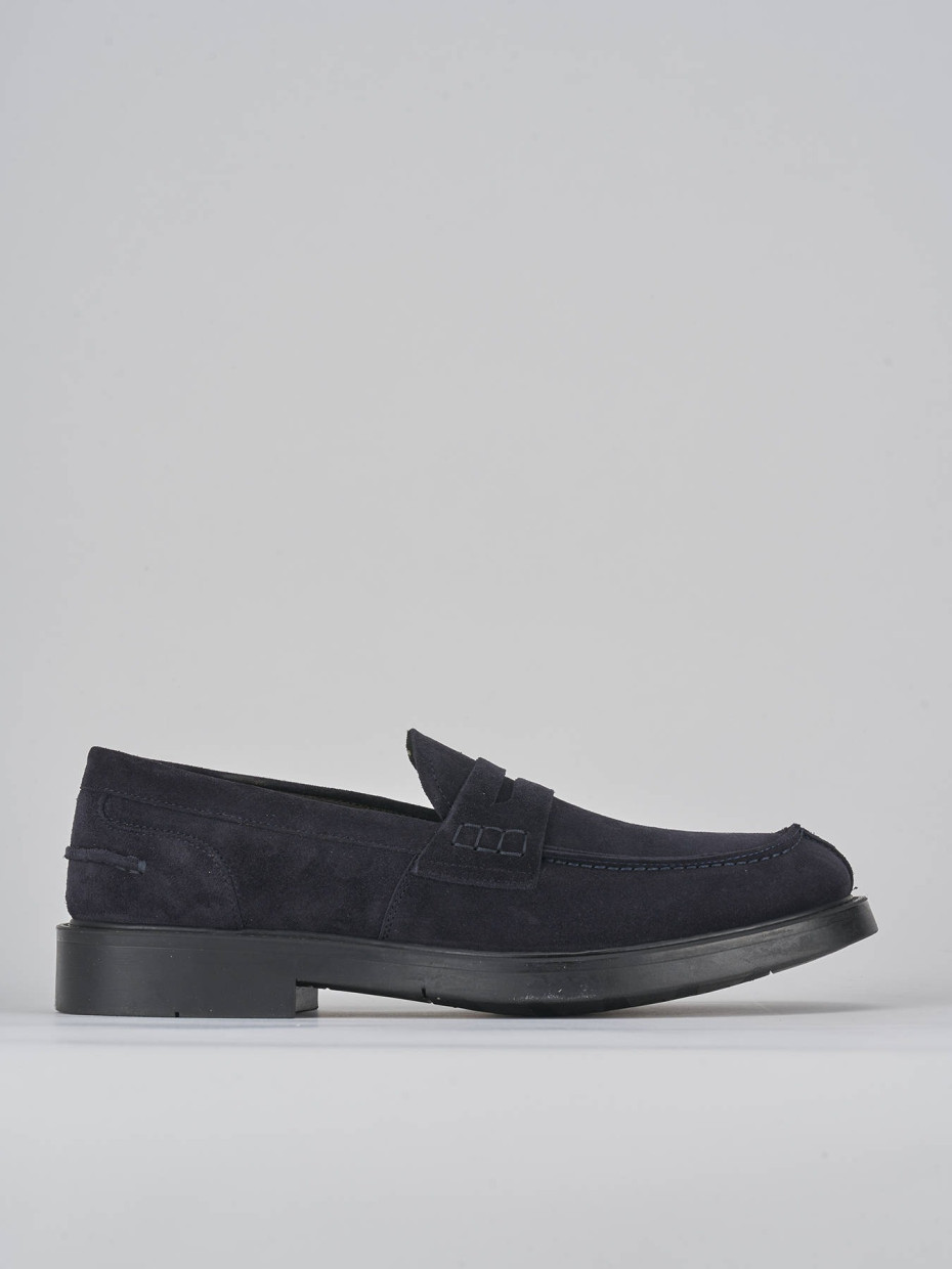 Mocasines azul ante